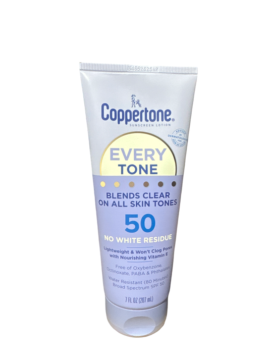 Coppertone 50SPF no white residue